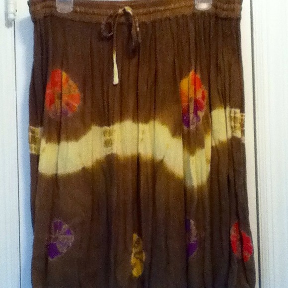 SOLD IN BUNDLE Vintage Gauze Tie Dyed Skirt🍄 - Picture 2 of 2