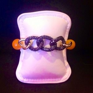 Black Pave Chain With Gemstone Beads