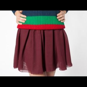American Apparel chiffon double layered skirt .