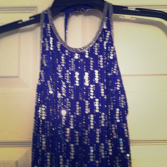 Laurence kazar beaded evening dress worn once