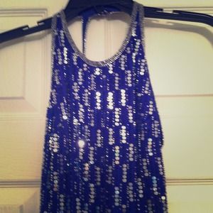 Laurence kazar beaded evening dress worn once