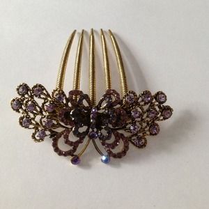 Rhinestone lilic comb