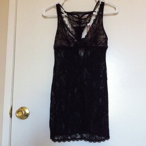 BNWT Very Sexy Lace slip w/ matching string panty