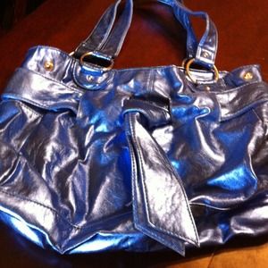 Royal blue shiny bag