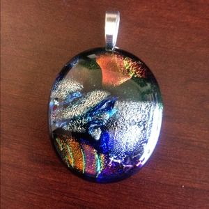 Beautiful large glass pendant