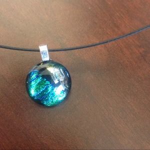 Beautiful small green and black pendant