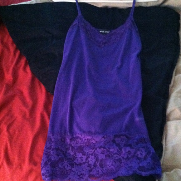 Purple lace top