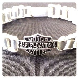 Sterling silver Harley Davidson link bracelet