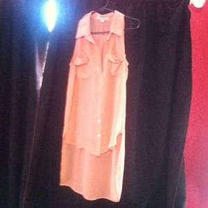 Chiffon high low top