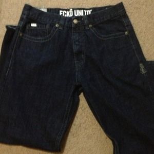 Mens Mark Ecko Dark Rinse Jeans Size 34x32