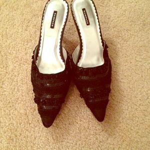 Bundle! Striped Top, Black Heels, Gold Tunic