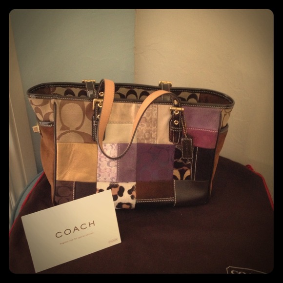 Coach Handbags - 📌RESERVED📌100% Authentic Coach patchwork tote!