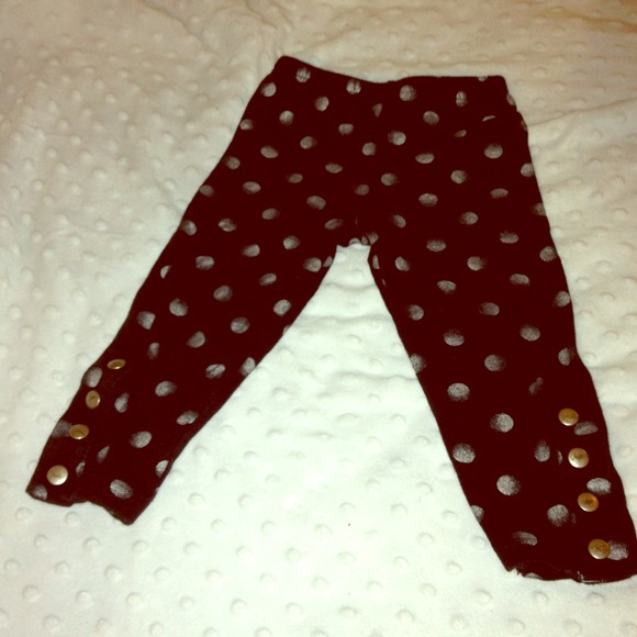 18 month black polka dot leggings 👖
