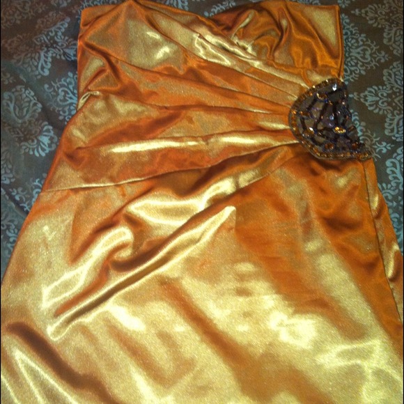 🚩BARGAIN!!!🚩 Bronze strapless dress