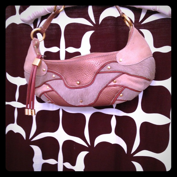 Cole Haan Fur with Gold studs