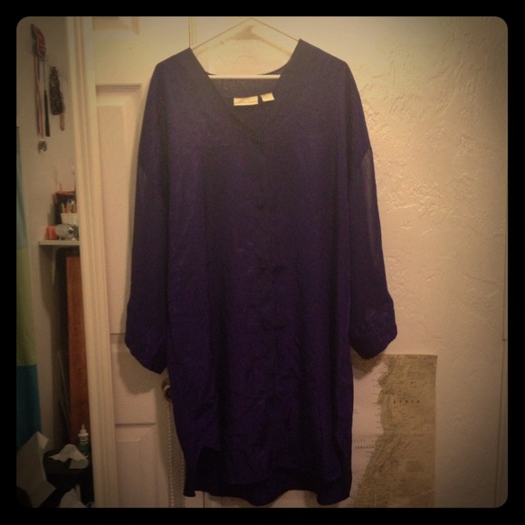 Purple night gown.