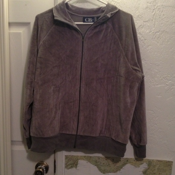 Soft gray jacket.
