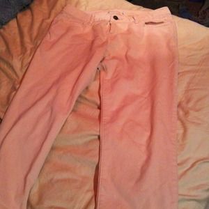 Peach colored Forever 21 skinny jeans