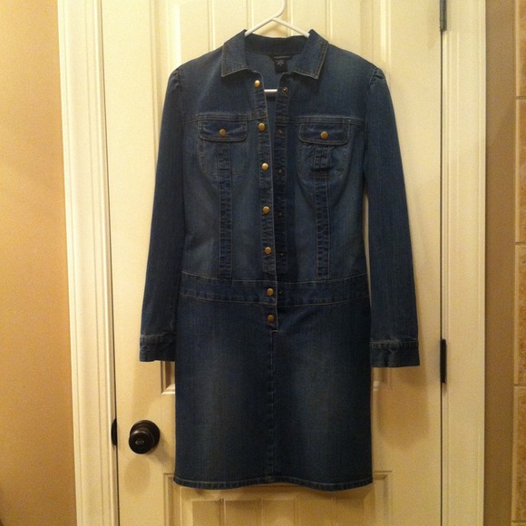 Long sleeve denim dress