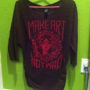 Red obey quarter sleeve