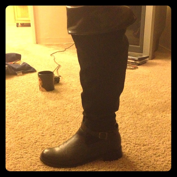 Tall black boots size 10