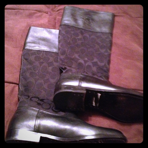 Reserved- black coach boots