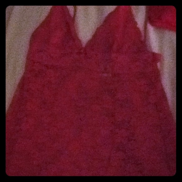 Pink see thru lacy top and bras