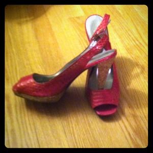 Hot pink and yellow shoe bundle