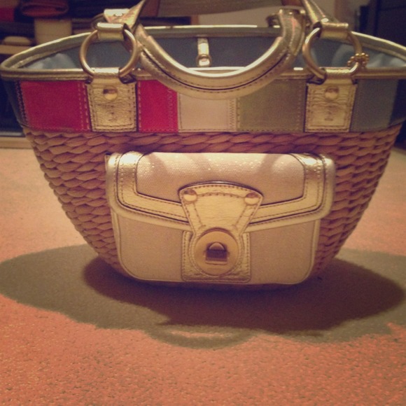 Coach Open Straw Bag