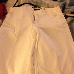 Gap wide legged white pants.