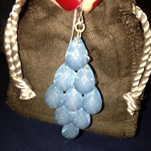Blue chandelier earrings