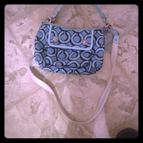 Blue coach purse