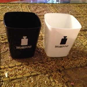 Square glass whiskey cups
