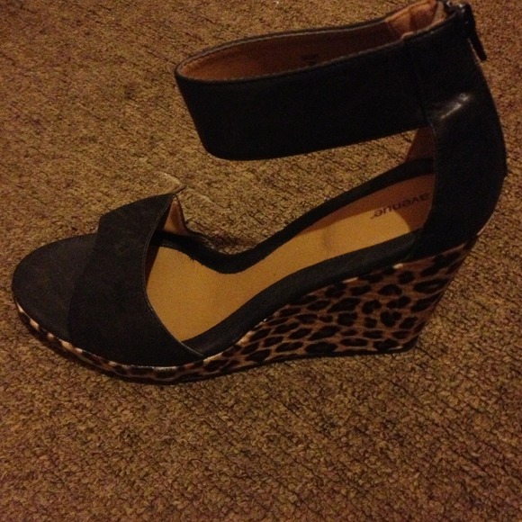Sassy Leopard Print Wedge Sandals