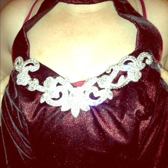 Velvet evening gown