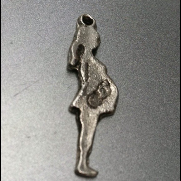 Pregnant woman with baby milagro - Sterling Silver