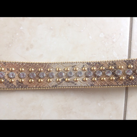 Guess golden & diamond bead belt main image 4