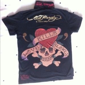 Men's Ed Hardy Love Kills polo