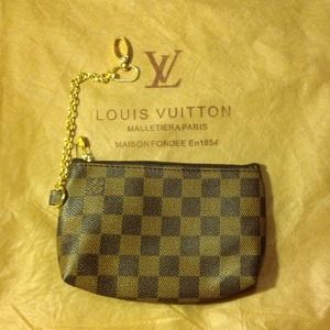 🚫Sold🚫Brown checkered coin purse