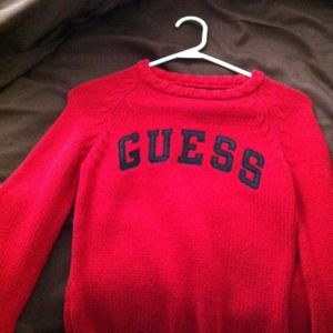 Red Guess sweater