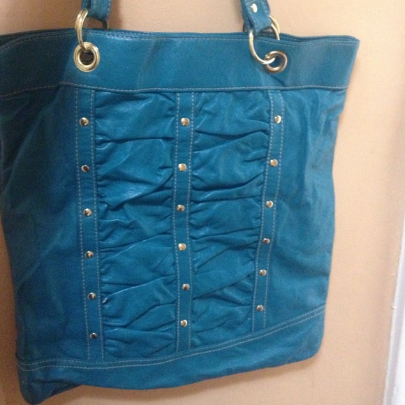 Handbags - Teal Faux leather bag