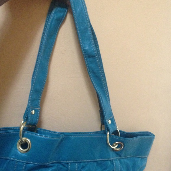 Teal Faux leather bag - Picture 2 of 3