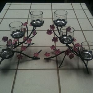 Partylite Cherry Blossom Candle Holder Display