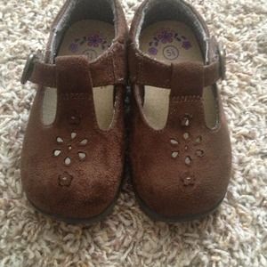 Toddler brown suede dress shoes