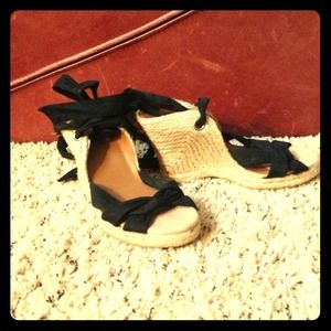 Old Navy black espadrilles worn once