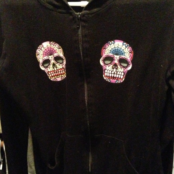 Sugar skull hoodie/ frankie b cut off shorts