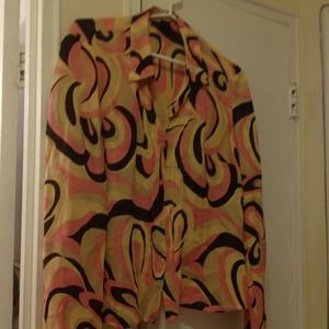 Beautiful graphic blouse 100% silk