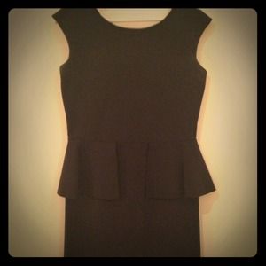 Zara Navy Blue Peplum Dress