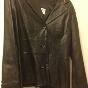 Black leather jacket