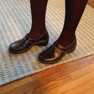 Josef Seibel brown leather clogs